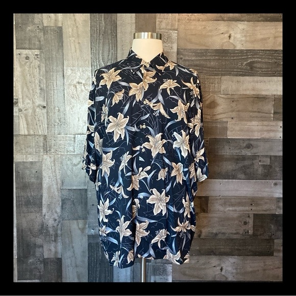 Men’s Pierre Cardin Hawaiian button up shirt XXLarge tropical beach resortwear - Picture 1 of 12